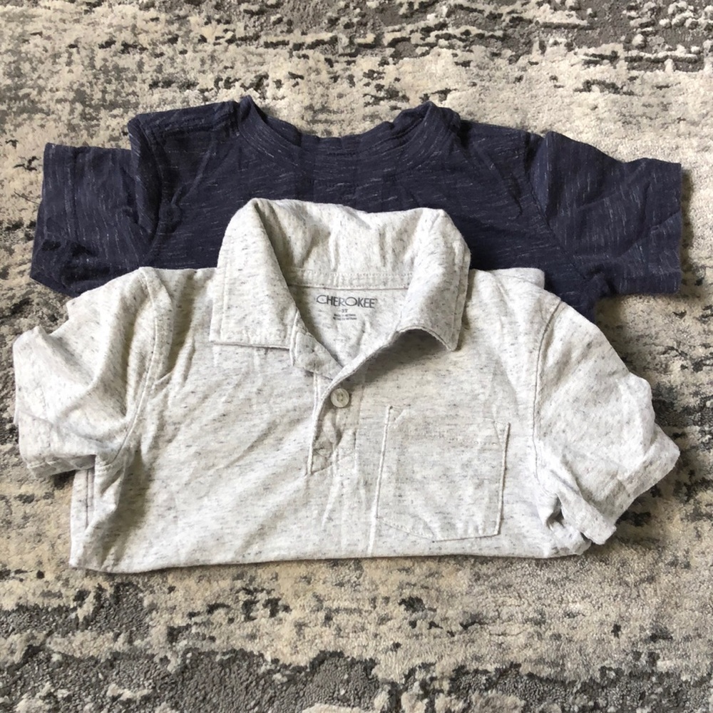 VGUC boys Cherokee tee/polo bundle